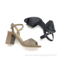 Damen Mode -Knöchelgurtblock -Hocker -Sandalen